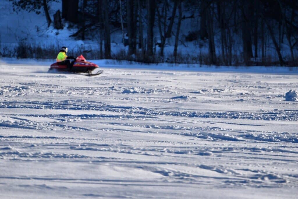 The best place for Snowmobiles in NY is the adirondacks