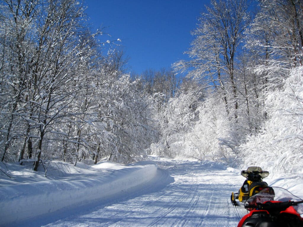 the best place for snowmobiles in NY is the adirondacks