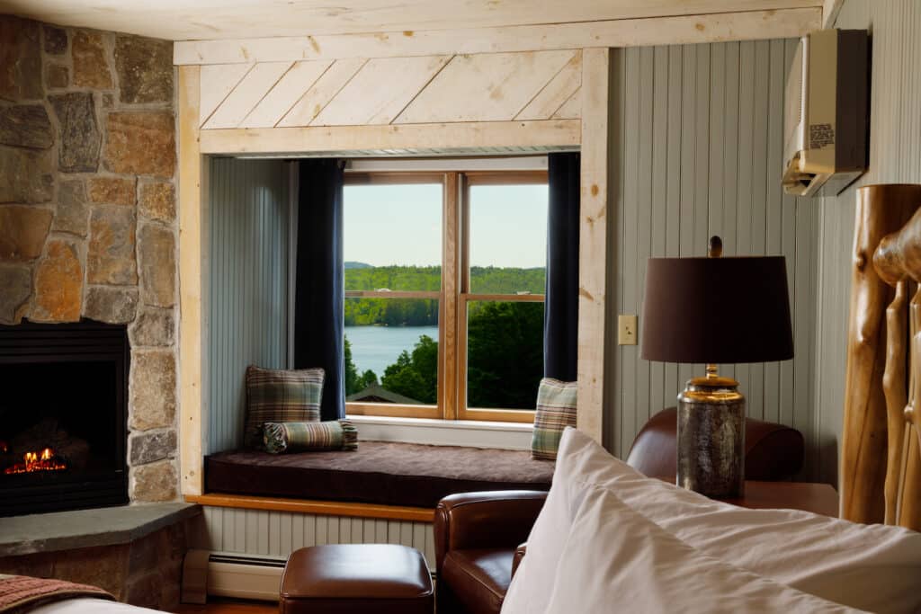 After enjoying the best hikes in Lake George, relax and unwind in this beautiful guest room with lake view at our boutique hotel