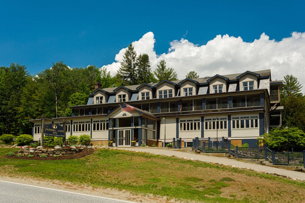 Adirondack Lodging, photo of the exterior of Friends Lake Inn