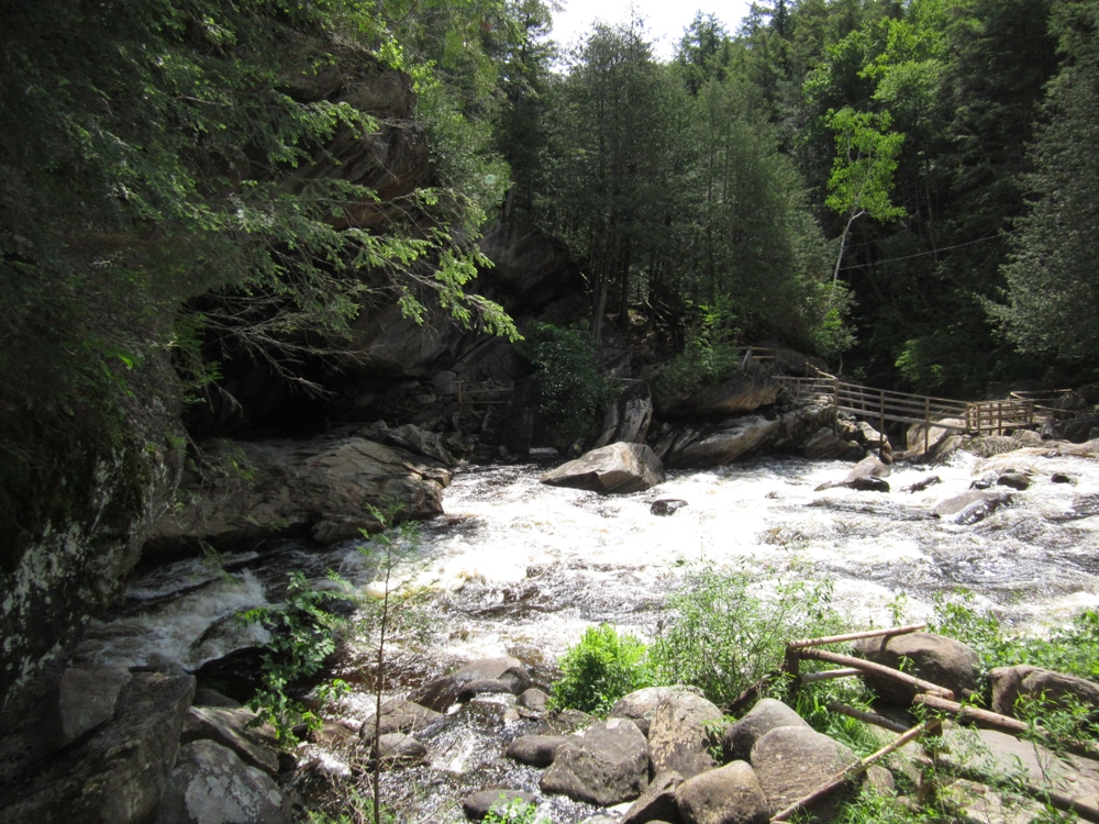 Natural Stone Bridge and Caves, photo of the rivers and paths at this scenic area in the Adirondacks