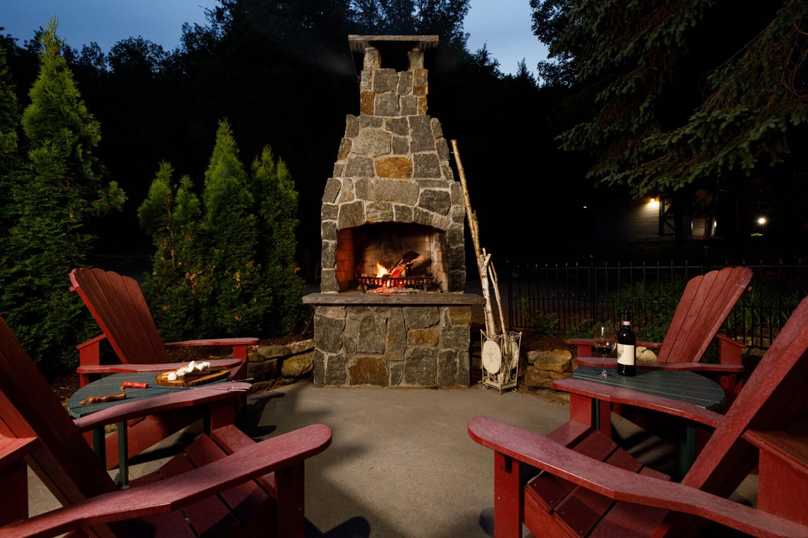 Relax by the fire at our upstate New York getaway.